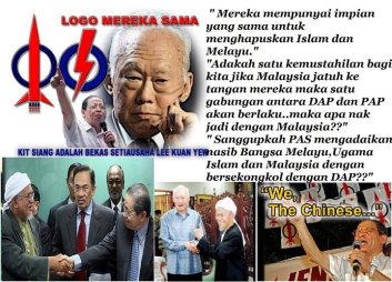 DAP merupakan serpihan kepada PAP yang memainkan sentimen kaum melalui konsep "Malaysian Malaysia"