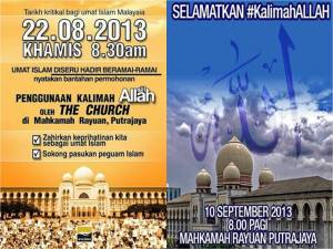 Dua peristiwa besar berkaitan kalimah ALLAH membuktikan kewujudan tangan-tangan ghaib yang cuba meruntuhkan Institusi Islam di Malaysia