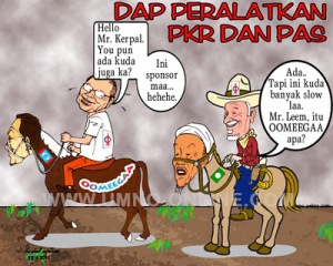 PKR dan PAS hanya kuda tunggangan DAP menuju ke Putrajaya. Tidak lebih sebagai Pencacai je