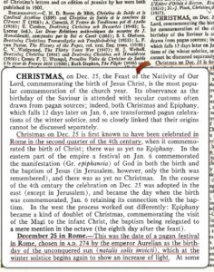 Istilah Krismas telah diterangkan di dalam Encyclopedia Britania dengan jelas. 